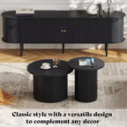 Meuble TV AMERLIFE 70 avec pieds en bois massif, console TV de style moderne du milieu du siècle avec porte à tambour