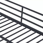 Lit superposé métallique double avec barrières de sécurité et échelle plate