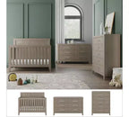 Ensemble de chambre de bébé 3 pièces Child Craft Kieran comprenant un lit de bébé convertible 4-en-1, une commode double et une commode