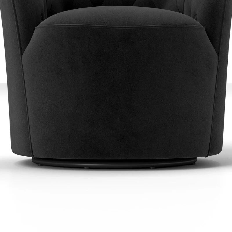 Fauteuils pivotants à 360 degrés en velours capitonné moderne SEYNAR avec dossier touffeté (lot de 2)