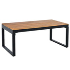 Ensemble de canapés d'extérieur 4 pièces pour 5 personnes avec table basse en bois massif et coussins amovibles