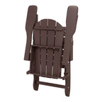 Chaise Adirondack pliante d'extérieur tout temps Polytrends Laguna résistante à la décoloration pour patio