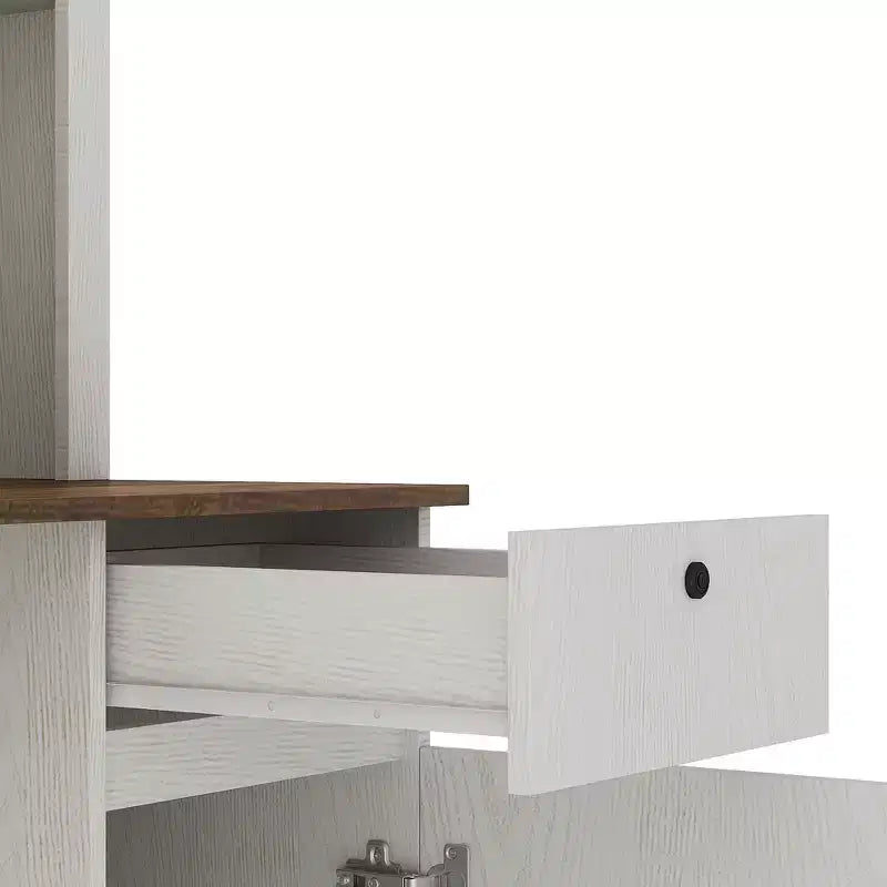 Bureau informatique moderne de 130 cm avec huche et étagère, bureau avec grand rangement, bureau d'écriture pour l'étude, salle de lecture