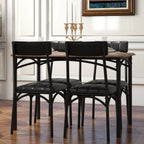 Ensemble table de salle à manger rectangulaire pour 4 avec chaises rembourrées