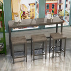 Ensemble table de bar et 3 tabourets