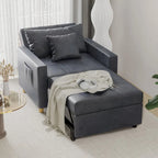 Fauteuil convertible 3-en-1, plusieurs coloris, une place