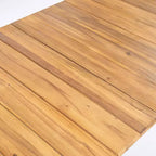 Ensemble de salle à manger d'extérieur rustique Christopher Knight Home Irene 9 pièces en bois d'acacia avec chaises à dossier incurvé et coussins