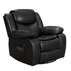Fauteuil inclinable massant et chauffant en cuir, assise large et durable