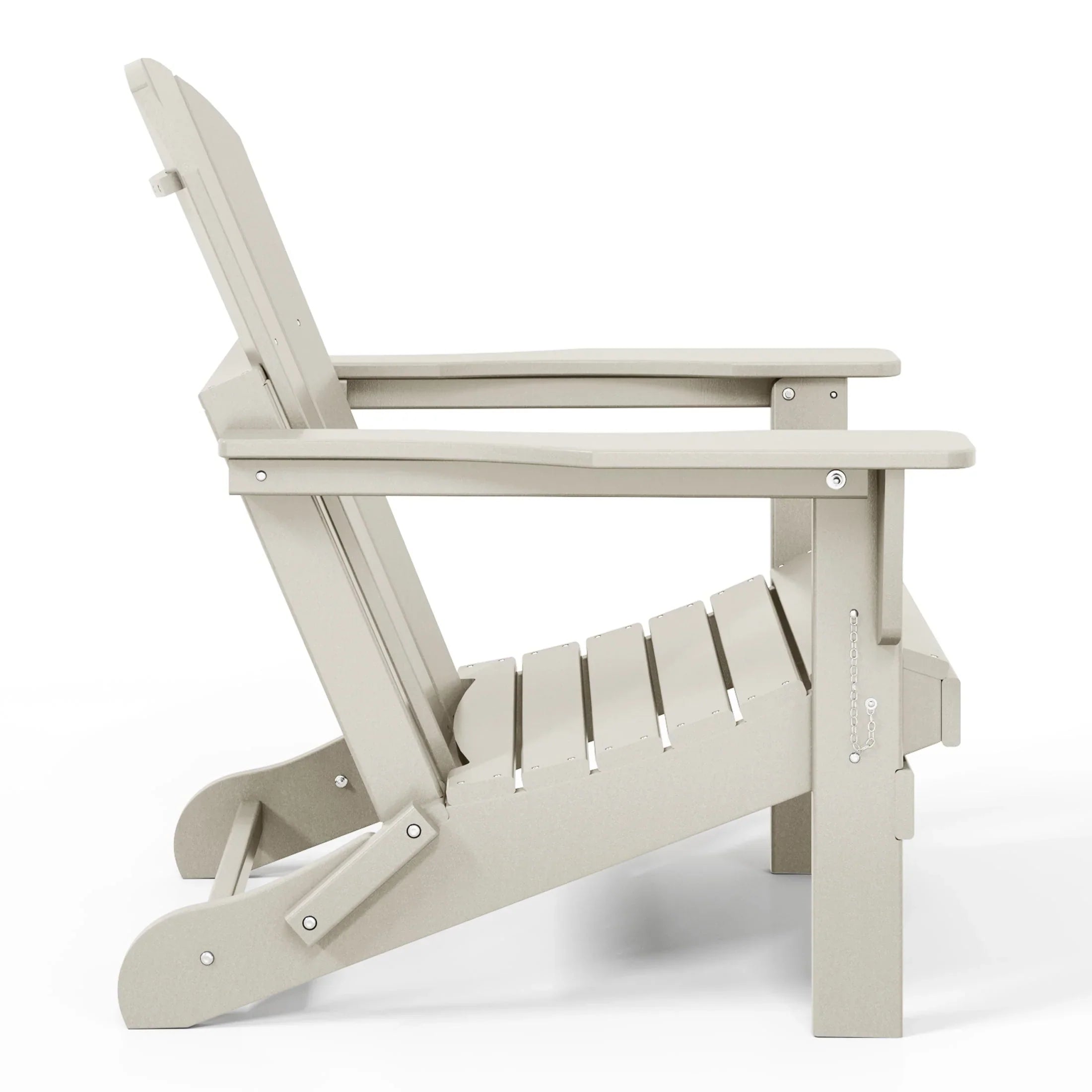 Chaise Adirondack pliante d'extérieur tout temps Polytrends Laguna résistante à la décoloration pour patio