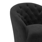 Fauteuils pivotants à 360 degrés en velours capitonné moderne SEYNAR avec dossier touffeté (lot de 2)