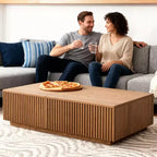 51.1 Table basse relevable moderne du milieu du siècle, table basse rectangulaire en noyer pour salon