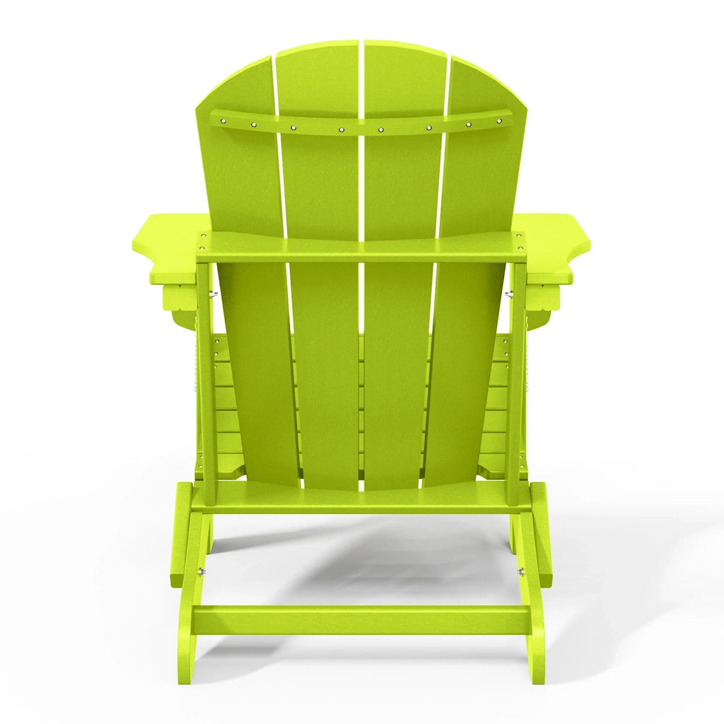 Chaise Adirondack pliante d'extérieur tout temps Polytrends Laguna résistante à la décoloration pour patio
