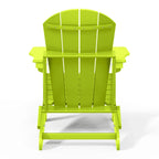 Chaise Adirondack pliante d'extérieur tout temps Polytrends Laguna résistante à la décoloration pour patio
