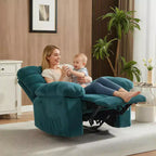 Fauteuil inclinable manuel, fauteuil inclinable ergonomique en tissu respirant avec poches latérales, canapé individuel, adapté au salon et à la chambre à coucher