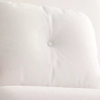 Canapé-lit pliant 3-en-1 convertible en fauteuil - Dossier réglable sur 5 positions avec oreiller, lit d'appoint peu encombrant pour salon, chambre et bureau (Blanc)