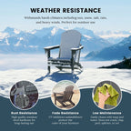Chaise Adirondack pliante d'extérieur tout temps Polytrends Laguna résistante à la décoloration pour patio