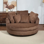 Fauteuil Moderne Rond Avec 5 Coussins Et Pouf Optionnel