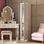 Penderie modulaire de luxe blanche Famapy avec ferrures dorées : portes à panneaux + conception à portes mixtes – Dressing élégant sur mesure pour chambres à coucher