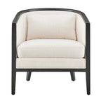Fauteuil d'appoint en lin et rotin Tillman