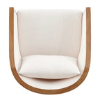 Fauteuil d'appoint en lin et rotin Tillman