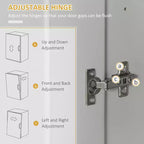 Meuble de cuisine autoportant avec portes et tiroir, étagères réglables