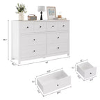 Commode moderne à 8 tiroirs pour chambre à coucher, grande commode en bois avec tiroirs profonds, meuble de rangement autonome pour salon