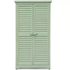 Abri de rangement extérieur étanche de 160 cm, avec étagères amovibles, serrures, doubles portes à volets, grand abri de jardin en bois avec plancher pour terrasse, cour