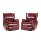 Fauteuil inclinable électrique Eduardo en cuir véritable avec port USB (ensemble de 2)