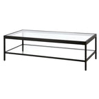 Table basse Alexis en métal et verre
