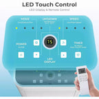Climatiseur portable 8 000 BTU, unité 3-en-1 avec 4 modes, minuterie, écran LED, télécommande et kit d'installation, pour chambre/salon/bureau, Blanc.
