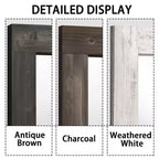 Miroir pleine longueur mural rectangulaire en bois massif marron 71x31 pouces, d'occasion, sans support de fixation