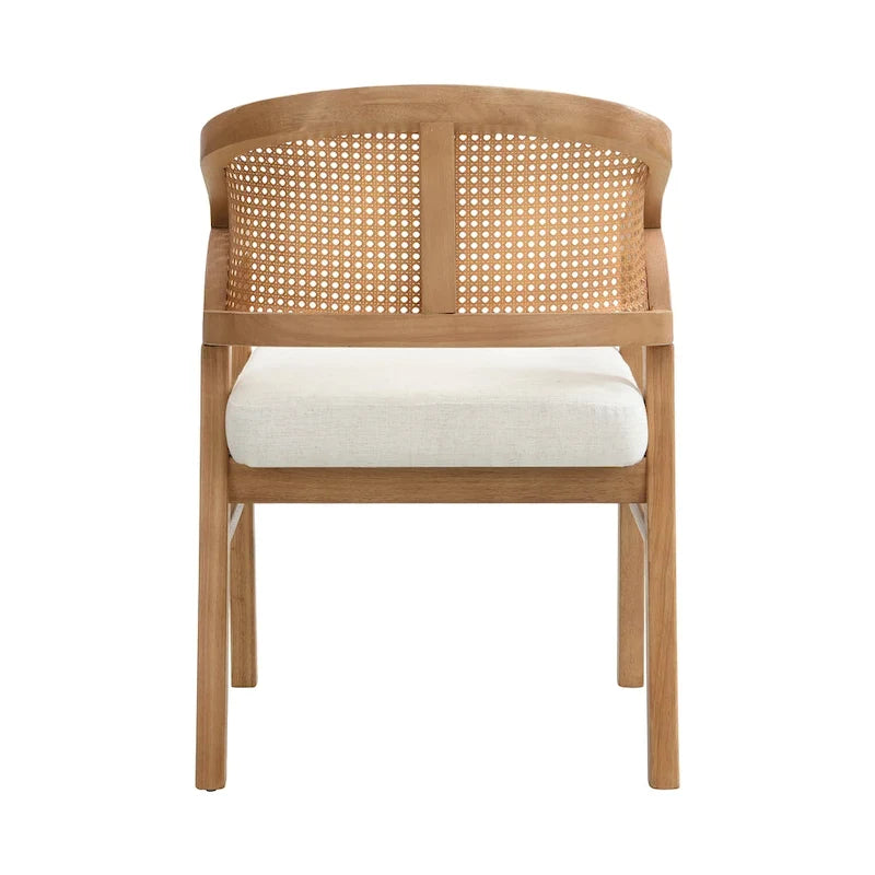 Christopher Knight Home - Chaise de salle à manger capitonnée en cannage (Lot de 2)