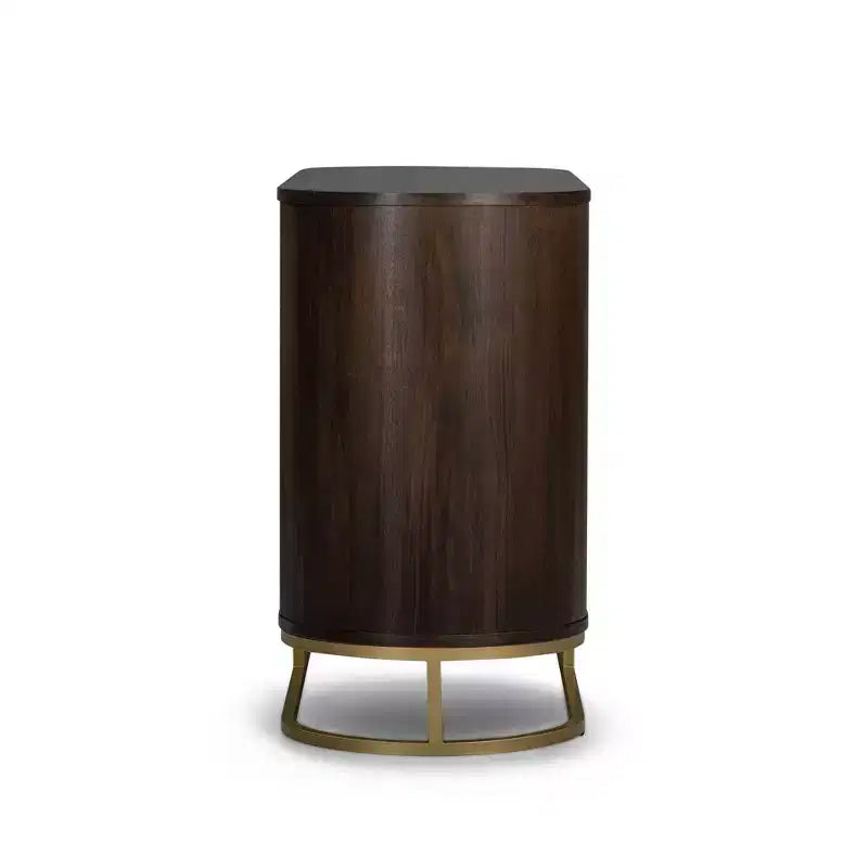 Commode moderne à 6 tiroirs avec plateau Live Edge, piètement en métal et construction en bois mélangé durable