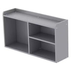 Lit superposé simple Whisen pour enfant avec toboggan, étagère de rangement mobile, balustrades, cadre de lit mezzanine bas