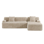 Canapé d'angle modulable Cloud, Canapé moderne rembourré avec 2 coussins, Canapé modulable à composer, Canapé d'angle modulable en L