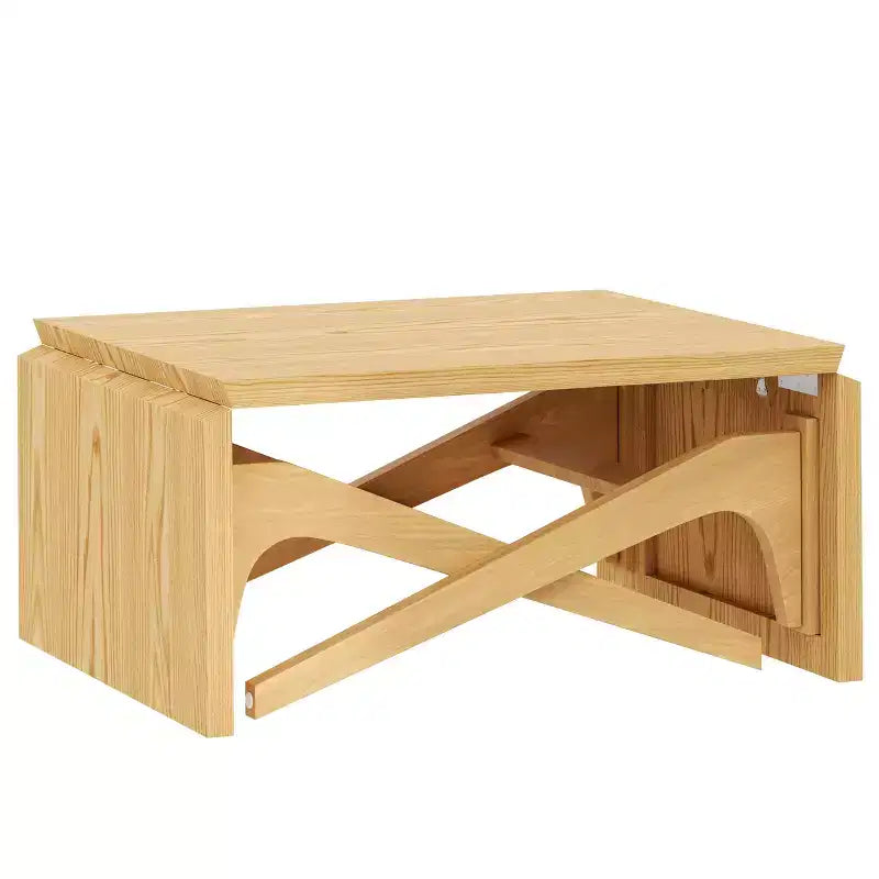 Table basse 2 en 1, table à manger extensible, table à hauteur réglable pour la maison et le bureau, peu encombrante - ModernLuxe