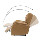 Fauteuil inclinable électrique Eduardo en cuir véritable avec port USB (ensemble de 2)
