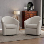 Lot de 2 fauteuils pivotants modernes avec accoudoirs pour salon
