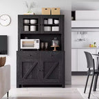 Armoire de cuisine avec support pour micro-ondes, armoire de type « hutch » avec buffet et étagères réglables, pour la cuisine et la salle à manger
