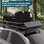 Panier de toit universel avec extension, noir, pour SUV, capacité de 113 kg