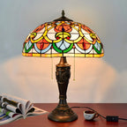 HomeyFad Lampe de table à 2 lumières dôme en verre inoxydable vintage