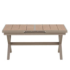 Ensemble de salle à manger d'extérieur extensible 7 pièces avec table extensible et 6 fauteuils