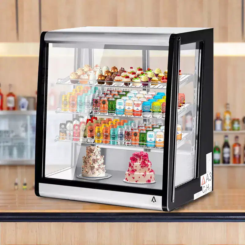 Réfrigérateur de vitrine commerciale 6,9 pi³, vitrine réfrigérée de comptoir avec éclairage LED pour boulangerie, café, 110V/190W