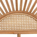 Tête de lit en rotin naturel, marron
