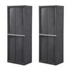Lot de 2 armoires de rangement de garage Sterilite à 4 étagères réglables, gris