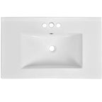 Meuble-lavabo simple de 76 cm avec armoire et 3 tiroirs – Noir / Bleu / Vert / Indigo / Blanc