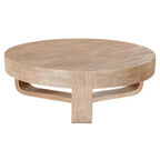 Table basse Royal Hampton, dessus rond de 32 pouces avec base en forme de traîneau ouverte