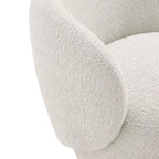 Fauteuil d'appoint pivotant Spruce&Spring en tissu avec base en bois