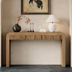 Console rustique Whisen Table d'entrée Table d'appoint avec tiroir à façade cannelée
