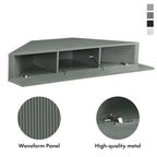 Meuble TV d'angle flottant 47", 3 étagères, style transitoire, fixation murale peu encombrante